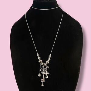 Cynthia Gale sliding charms cross and key pendant necklace